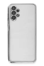 Uray store Samsung Galaxy A13 4G Kılıf Razer Lensli Silikon - Gümüş - Görsel 2