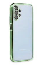 Uray store Samsung Galaxy A13 4G Kılıf Razer Lensli Silikon - Yeşil