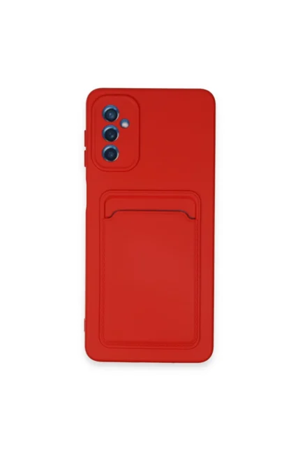Uray store Samsung Galaxy A14 4G Kılıf Kelvin Kartvizitli Silikon - Kırmızı