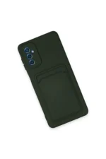 Uray store Samsung Galaxy A14 4G Kılıf Kelvin Kartvizitli Silikon - Koyu Yeşil - Görsel 3
