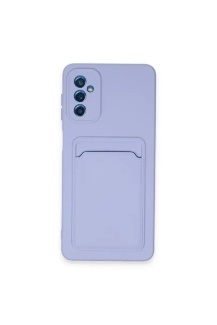 Uray store Samsung Galaxy A14 4G Kılıf Kelvin Kartvizitli Silikon - Lila