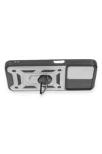 Uray store Samsung Galaxy A14 4G Kılıf Pars Lens Yüzüklü Silikon - Gümüş - Görsel 3