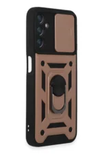 Uray store Samsung Galaxy A14 4G Kılıf Pars Lens Yüzüklü Silikon - Rose Gold - Görsel 2