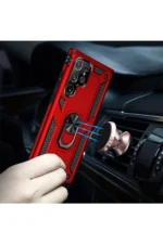 Uray store Samsung Galaxy A14 4G Kılıf Sofya Yüzüklü Silikon Kapak - Siyah - Görsel 6