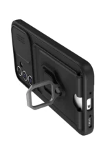Uray store Samsung Galaxy A14 4G Kılıf Zuma Kartvizitli Yüzüklü Silikon - Siyah - Görsel 3