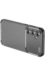 Uray store Samsung Galaxy A15 4G Kılıf Auto Focus Karbon Kapak - Siyah - Görsel 2