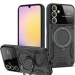Uray store Samsung Galaxy A15 4G Kılıf Joy Lens Standlı Kapak - Siyah