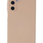 Uray store Samsung Galaxy A15 4G Kılıf Nano içi Kadife Silikon - Pudra