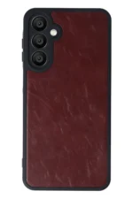 Uray store Samsung Galaxy A16 5G Kılıf Aras Deri Kapak - Bordo - Görsel 2
