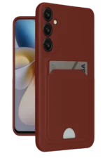 Uray store Samsung Galaxy A16 5G Kılıf Kelvin Kartvizitli Silikon - Bordo