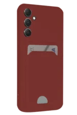 Uray store Samsung Galaxy A16 5G Kılıf Kelvin Kartvizitli Silikon - Bordo - Görsel 3