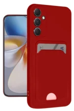 Uray store Samsung Galaxy A16 5G Kılıf Kelvin Kartvizitli Silikon - Kırmızı