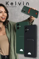 Uray store Samsung Galaxy A16 5G Kılıf Kelvin Kartvizitli Silikon - Kırmızı - Görsel 3