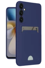 Uray store Samsung Galaxy A16 5G Kılıf Kelvin Kartvizitli Silikon - Lacivert