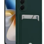 Uray store Samsung Galaxy A16 5G Kılıf Kelvin Kartvizitli Silikon - Koyu Yeşil