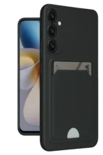 Uray store Samsung Galaxy A16 5G Kılıf Kelvin Kartvizitli Silikon - Siyah