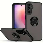 Uray store Samsung Galaxy A16 5G Kılıf Montreal Yüzüklü Silikon Kapak - Siyah