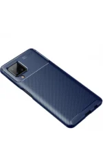 Uray store Samsung Galaxy A22 Kılıf Auto Focus Karbon Kapak - Lacivert - Görsel 2