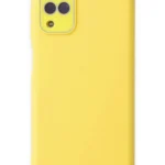 Uray store Samsung Galaxy A22 Kılıf Lansman Glass Kapak - Sarı