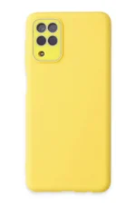 Uray store Samsung Galaxy A22 Kılıf Lansman Glass Kapak - Sarı