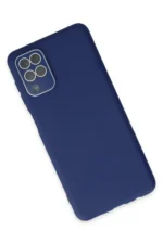 Uray store Samsung Galaxy A22 Kılıf Lansman Glass Kapak - Sky Blue - Görsel 3