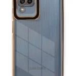 Uray store Samsung Galaxy A22 Kılıf Liva Lens Silikon - Siyah