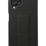 Uray store Samsung Galaxy A22 Kılıf Mega Standlı Silikon - Siyah