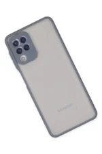 Uray store Samsung Galaxy A22 Kılıf Montreal Silikon Kapak - Gri - Görsel 3