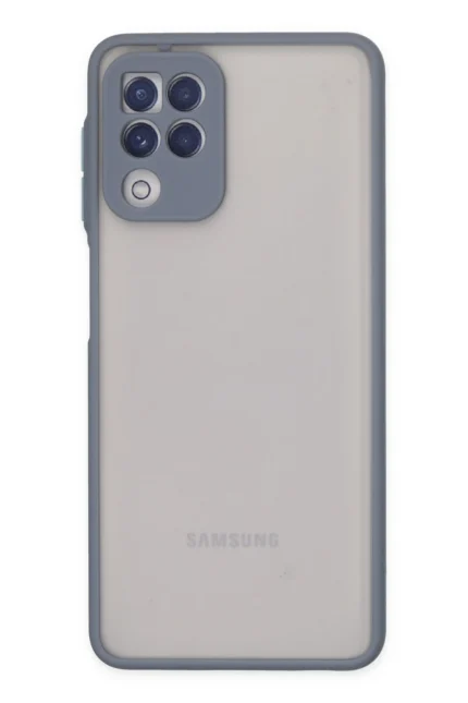 Uray store Samsung Galaxy A22 Kılıf Montreal Silikon Kapak - Gri