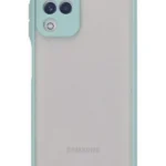 Uray store Samsung Galaxy A22 Kılıf Montreal Silikon Kapak - Turkuaz
