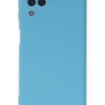 Uray store Samsung Galaxy A22 Kılıf Nano içi Kadife Silikon - Mavi