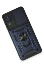 Uray store Samsung Galaxy A22 Kılıf Pars Lens Yüzüklü Silikon - Lacivert - Görsel 3