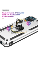 Uray store Samsung Galaxy A22 Kılıf Sofya Yüzüklü Silikon Kapak - Gümüş - Görsel 7