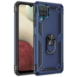 Uray store Samsung Galaxy A22 Kılıf Sofya Yüzüklü Silikon Kapak - Lacivert