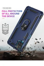 Uray store Samsung Galaxy A22 Kılıf Sofya Yüzüklü Silikon Kapak - Lacivert - Görsel 7