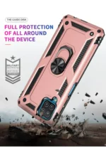 Uray store Samsung Galaxy A22 Kılıf Sofya Yüzüklü Silikon Kapak - Rose - Görsel 7