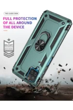 Uray store Samsung Galaxy A22 Kılıf Sofya Yüzüklü Silikon Kapak - Yeşil - Görsel 7