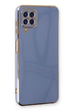 Uray store Samsung Galaxy A22 Kılıf Volet Silikon - Mavi