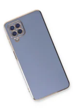 Uray store Samsung Galaxy A22 Kılıf Volet Silikon - Mavi - Görsel 3