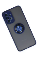 Uray store Samsung Galaxy A23 4G Kılıf Montreal Yüzüklü Silikon Kapak - Lacivert - Görsel 2