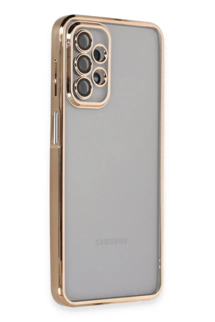 Uray store Samsung Galaxy A23 4G Kılıf Razer Lensli Silikon - Gold
