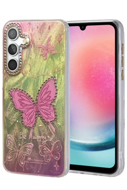 Uray store Samsung Galaxy A24 4G Kılıf Blade Aynalı Desenli Kapak - Desen 5
