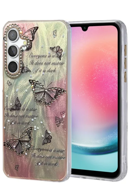 Uray store Samsung Galaxy A24 4G Kılıf Blade Aynalı Desenli Kapak - Desen 6