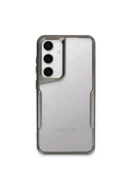 Uray store Samsung Galaxy A24 4G Kılıf Boyi Silikon Kapak - Titan Gri