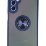 Uray store Samsung Galaxy A24 4G Kılıf Montreal Yüzüklü Silikon Kapak - Lacivert