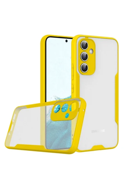 Uray store Samsung Galaxy A24 4G Kılıf Platin Silikon - Sarı