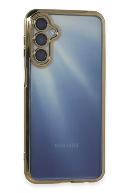 Uray store Samsung Galaxy A25 5G Kılıf Razer Lensli Silikon - Gold