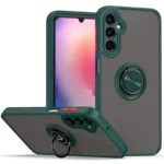 Uray store Samsung Galaxy A26 Kılıf Montreal Yüzüklü Silikon Kapak - Yeşil