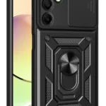 Uray store Samsung Galaxy A26 Kılıf Pars Lens Yüzüklü Silikon - Siyah