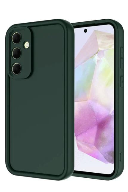 Uray store Samsung Galaxy A26 Kılıf Viera Silikon - Koyu Yeşil